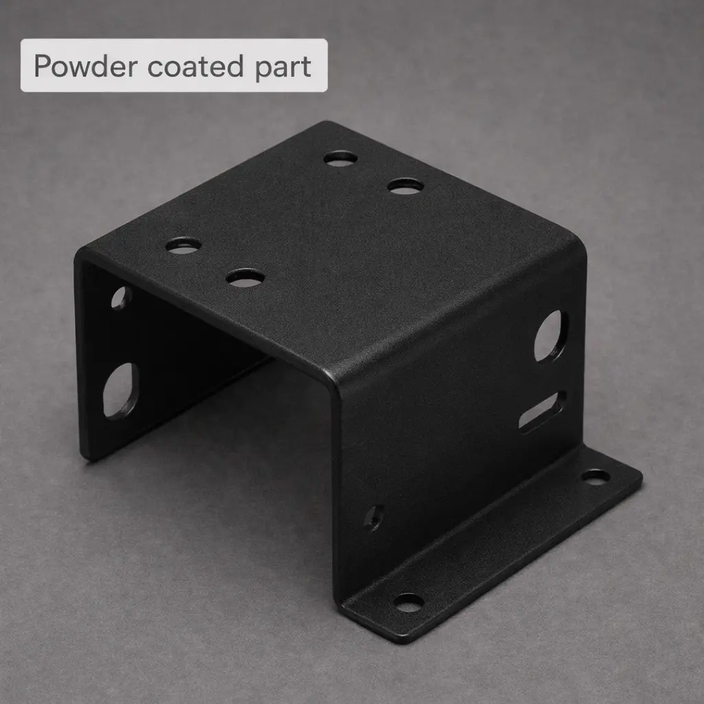 Power coated part