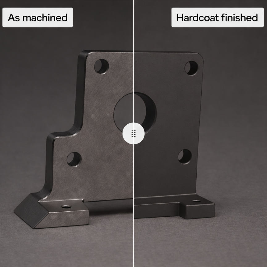 Sample hardcoated part