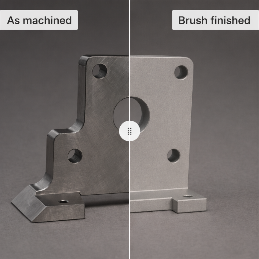Sample brushed part