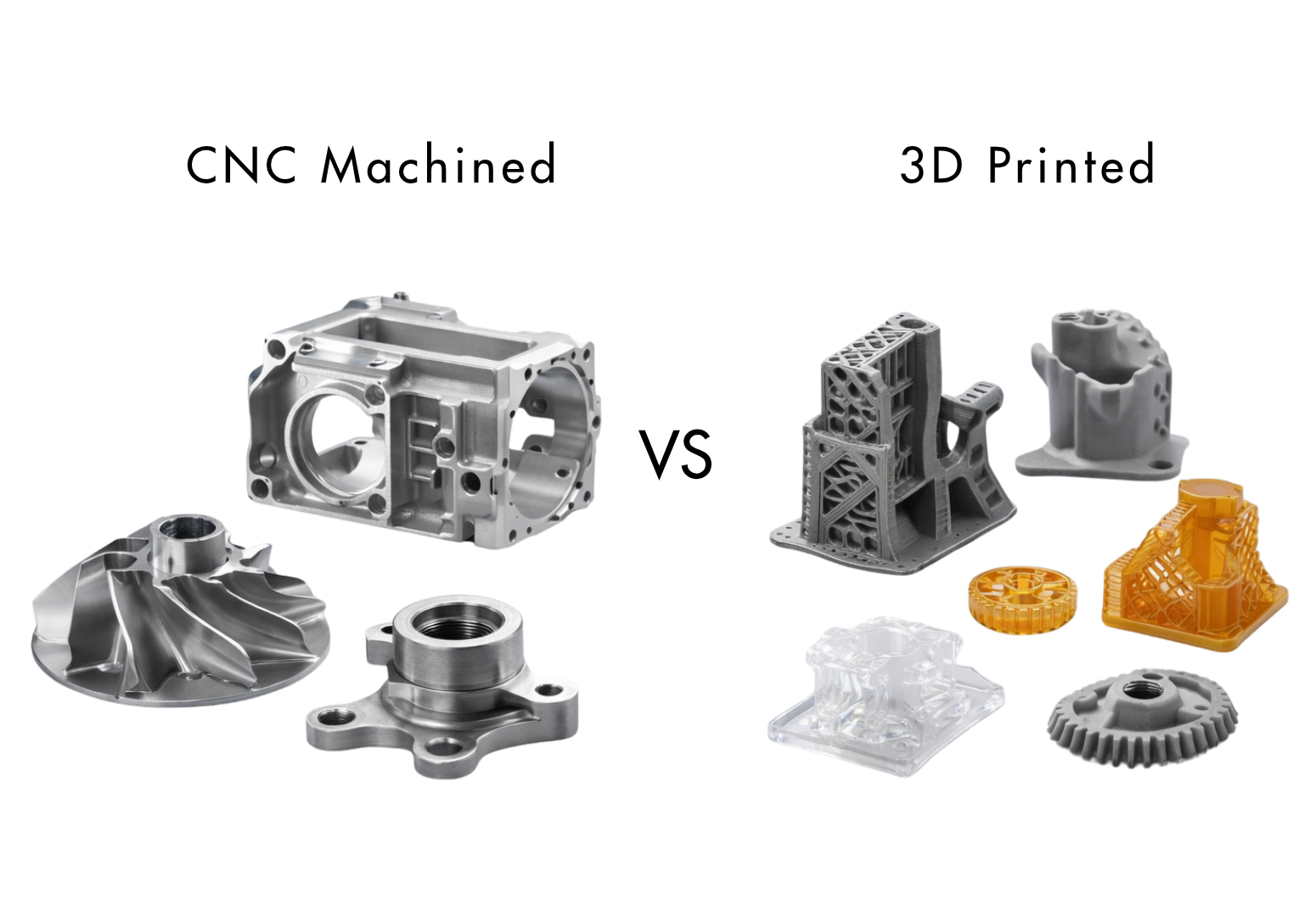 CNC Machined Parts Vs 3D Printed Parts