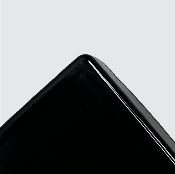 Surface Finish with smooth black painting finish.